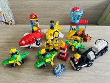 Lego Duplo Großer Flughafen Flugzeuge Tanker Terminal Koffer Tower Figuren
