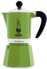 Bialetti Aluminium Espressokocher Rainbow GRÜN in der 1, 3, 6 Tassen Größe