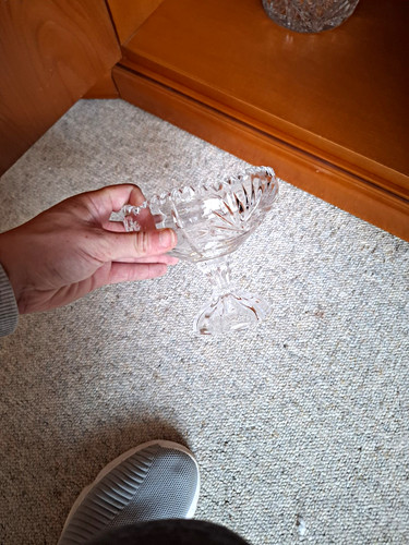 Transparente glas schale mit - transparente,