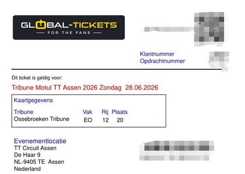 Tickets motogp tt assen - tickets,