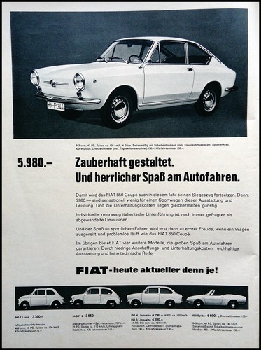 Fiat 850 coupe originale - ,