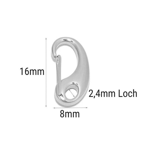Edelstahl armband karabiner - armband,