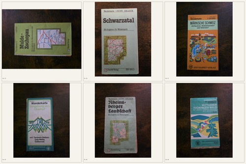 Konvolut ddr wanderkarten - konvolut,