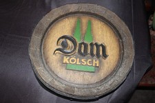 Fassboden Werbeschild  DOM Kölsch Kunststoff Holzoptik Brauerei Bierfaß Deko Top