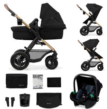 Kinderkraft MOOV2 AIR Kinderwagen 3 in 1 Kinderwagenset bis 26 kg   Schwarz