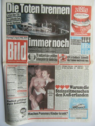 Bild zeitung 1990 - bild, 09.04.1990