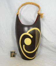 Rare , well shaped 50s Wendelin Stahl  Keramik Objekt Topf Vase Bast 174 / 35 cm