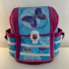 McNeill Grundschulranzen / Blau - Rosa / Schmetterling / Butterfly / Händler