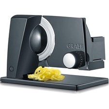 GRAEF SKS 110 Allesschneider schwarz Bodenplatte Edelstahl Wellenschliffmesser