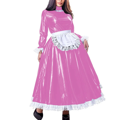 Süßer hoher hals - süßer, maxikleid