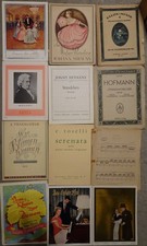 12 Notenhefte, z.T. antiquarische Werke, Mozart, Hofmann, Johann Strauss etc.+Mu