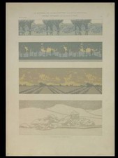 LANDSCHAFT, JUGENDSTIL - 1902 LITHOGRAPHIE - DUFRENE, ART NOUVEAU
