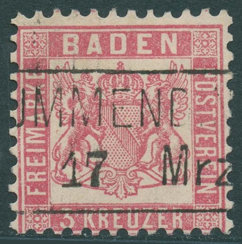 Baden gestempelt mit r2 - nr.,