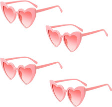 Herz Sonnenbrille Vintage Herzform Brille Herzförmige Party-Sonnenbrille 4 Stück