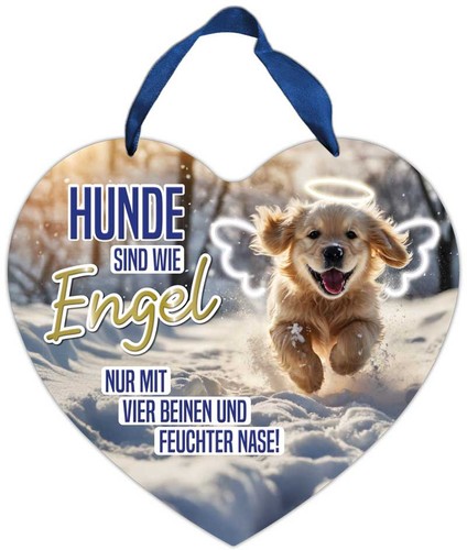 Herz blechschild hunde - hunde, sind