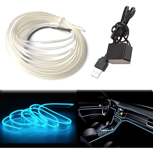 Usb wire eisblau neon - el-wire,