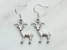 Ohrringe HIRSCH Reh Hänger Schmuck Ohrhänger Rentier Rentiere Ohrschmuck