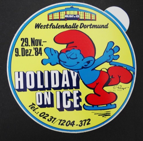 Werbe aufkleber holiday ice - on,