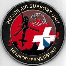 SCHWEIZ Police Air Support ZÜRICH Helicopter HUBSCHRAUBER Polizei Police Patch