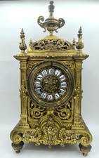 Schwere Messing Uhr LENZKIRCH Kaminuhr Löwenkopf ?