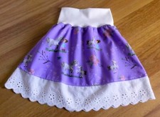 Mädchen Rock Jerseyrock Gr. 98 / 104 Pferdchen Flieder Handmade