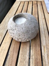 Teelichthalter aus Naturstein, Windlicht, Balkon, Terrasse, Garten, Deko