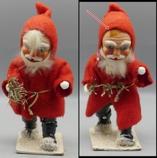 2x ALTER WEIHNACHTSMANN PLASTIK NIKOLAUS