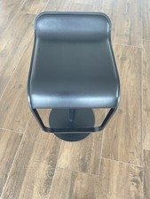 Barhocker Lapalma Lem schwarz Edelstahl und Leder 1 Stück