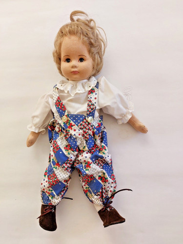 Stoffpuppe junge 40cm blaue - stoffpuppe,