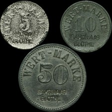NOTGELD: 5, 10 & 50 Pfennig