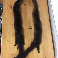 Nerz Marder Frettchen Kragen Pelz Mittelalter Schal hellbraun ca. 120cm lang