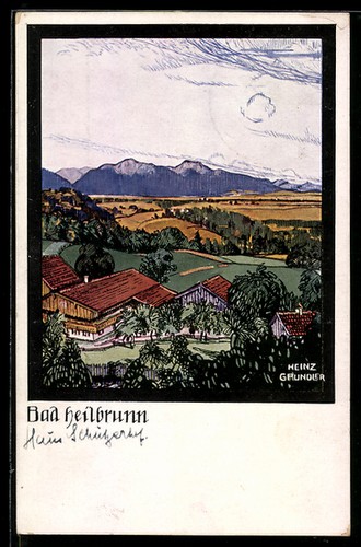 Künstler sign heinz - künstler-ak,