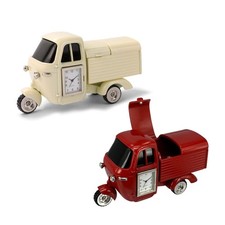 Metall Tischuhr dreirädriger