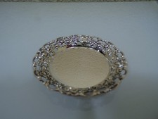 ALBO kleines Tablett Unterteller Rocaille Rokoko 6.5 cm in Echtsilber 835 neu !