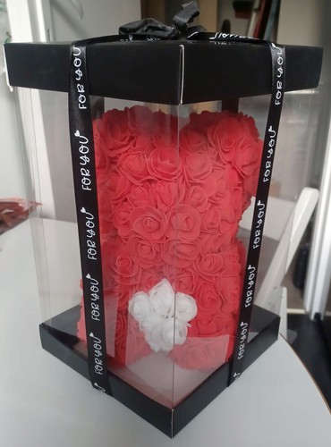 Geschenkbox rosenbär rose - rosenbär,,