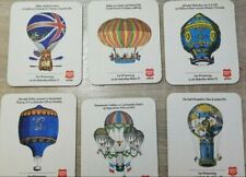 6 Bierdeckel im Set (1973) Haake Beck Ballonflug-Wochen, original verpackt