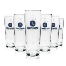 6x Löwenbräu Bier Glas 0,4l
