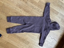 Engel Naturtextilien Overall 100% Schurwolle Fleece Größe 86/92 grau
