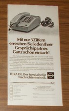 Seltene Werbung TE KA DE EBX 100 Telefon-Nebenstellenanlage 1979