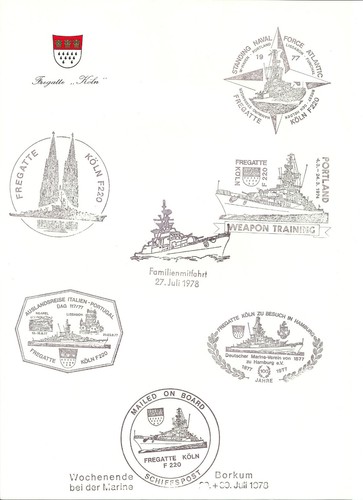 Fregatte köln sonderstempel - fregatte,
