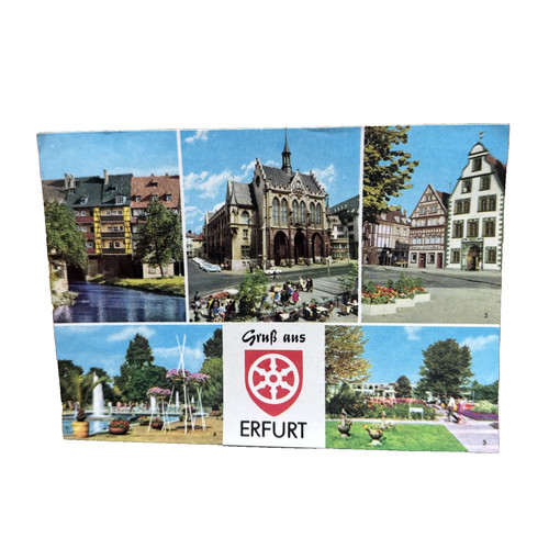 Ansichtskarte postkarte erfurt - ansichtskarte,