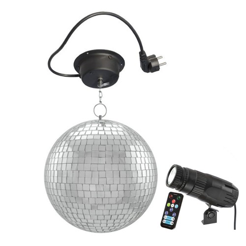 Spiegelkugel komplettset 20cm - komplettset,