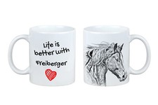 Freiberger tasse mit pferd das - tasse,