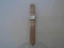 LK Damen Uhr Quarz silber  beige mit Strasssteinen  *TOP