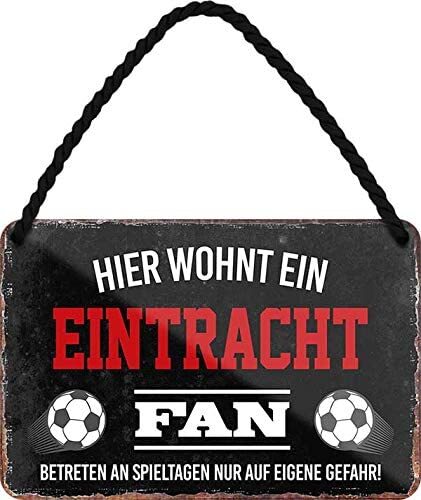 Blechschild fußball hier - fußball, "hier