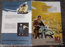 MZ MOTORRAD PROSPEKT ES 175 125/2 BK 350 ES 250 OLDTIMER SAMMLER DDR 1956