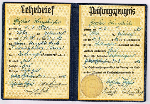 Lehrbrief prüfungszeugnis - lehrbrief,