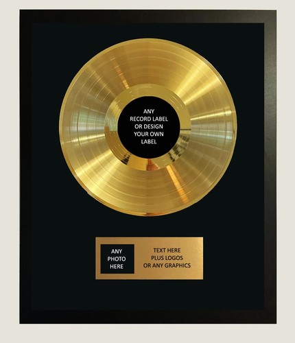 Gold record plaque award 12 - plaque, 12"