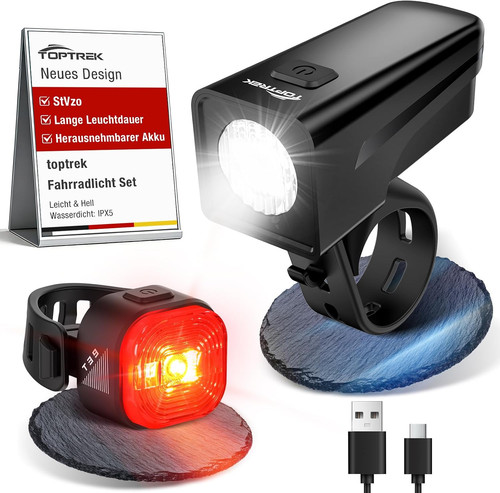 Toptrek fahrradlicht set usb - toptrek,