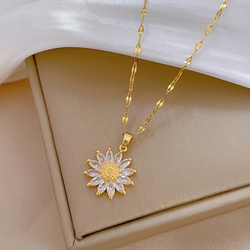 Damen halskette sonnenblume - damen,